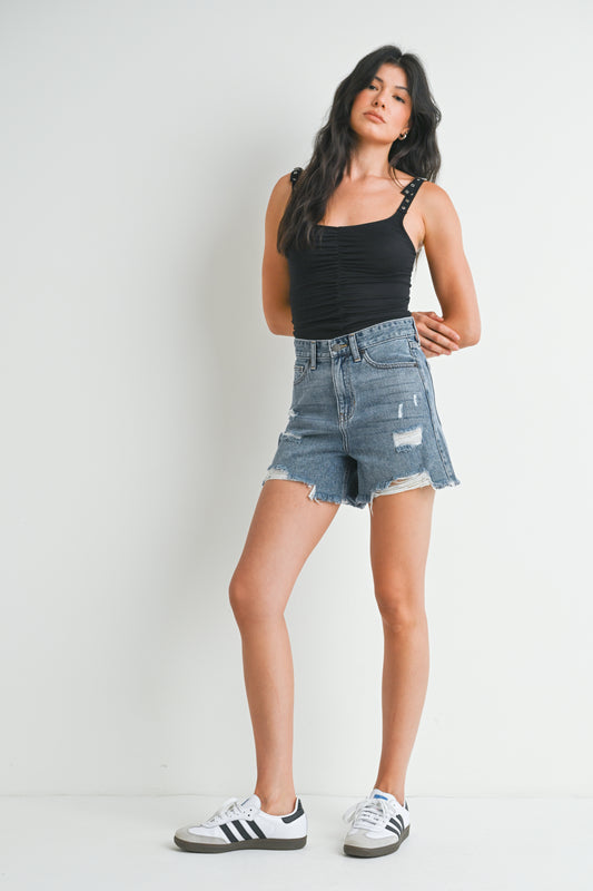 Raven Rigid Distressed Walking Short