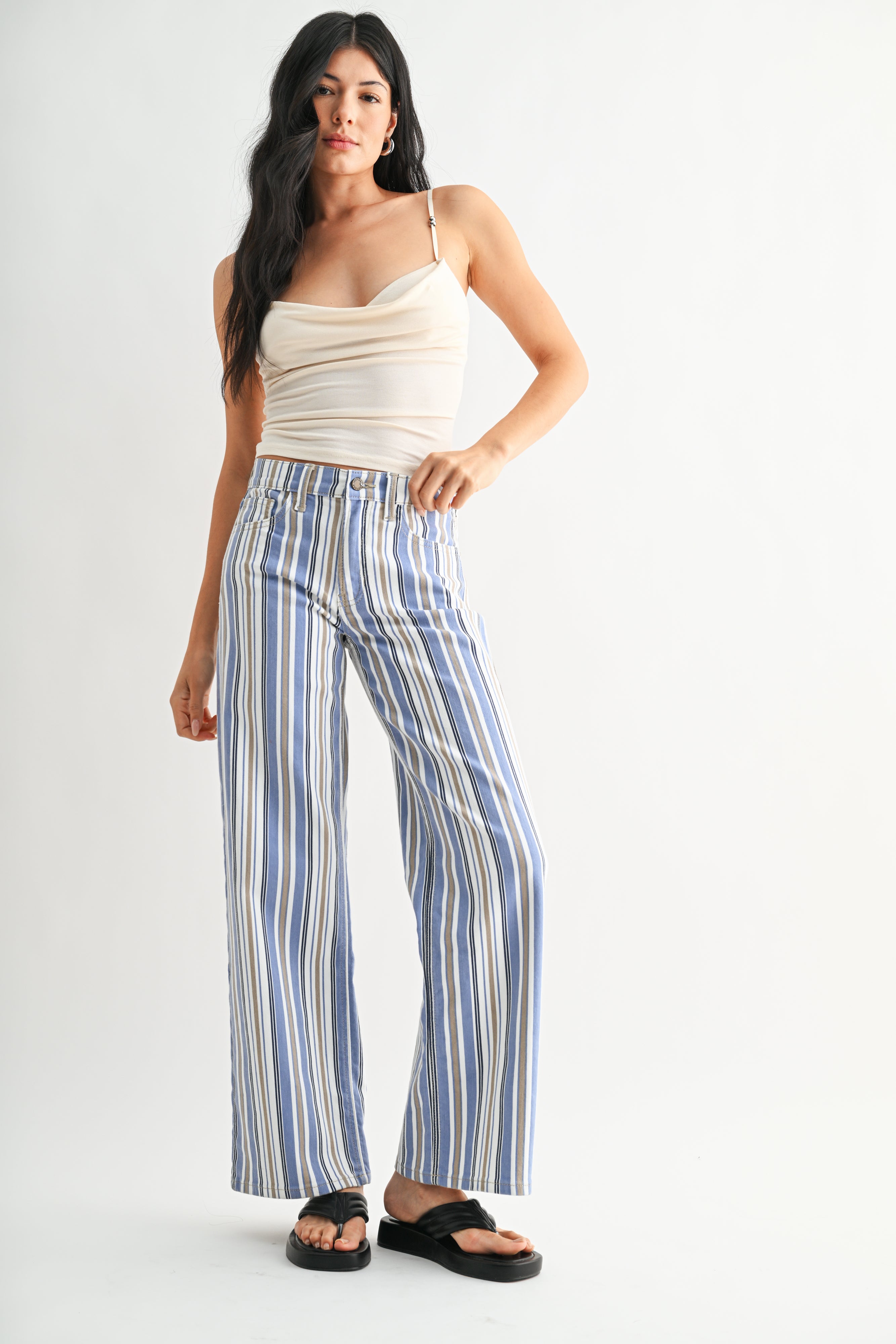 Claire Full Length Wide Leg Jean | Stretch Denim – Just USA Jeans