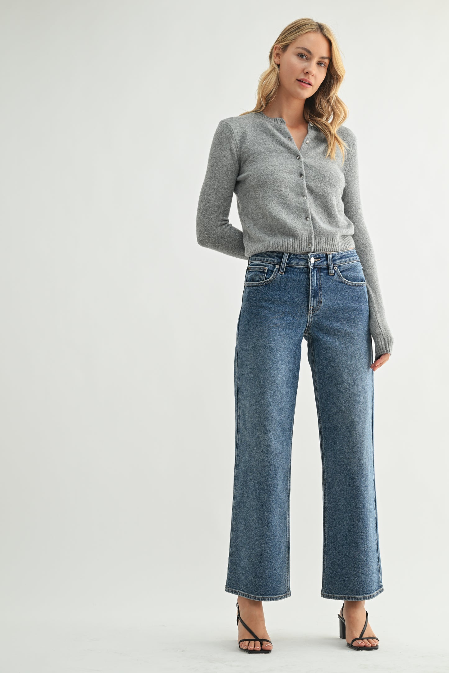 Hailey Low Rise Wide Petite Jean