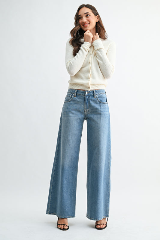 Vivienne Stretch Mid Rise Palazzo