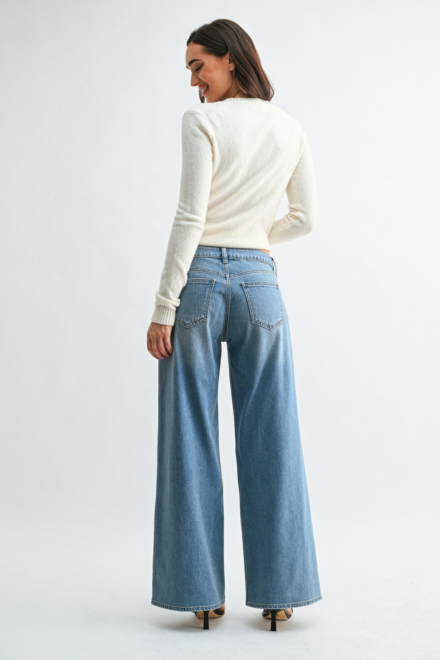 Vivienne Stretch Mid Rise Palazzo