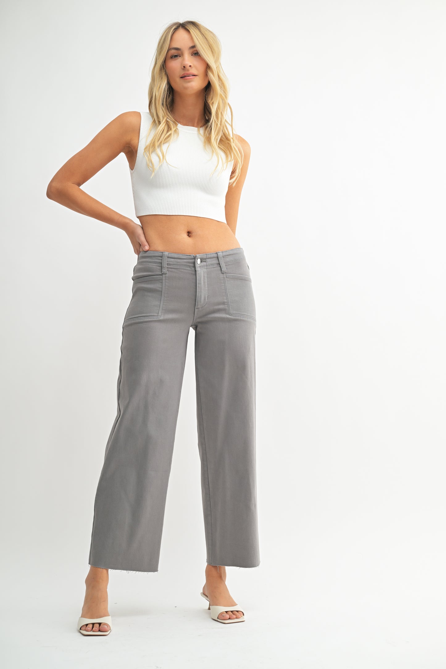 Frankie Utility Slim Wide Leg Jean