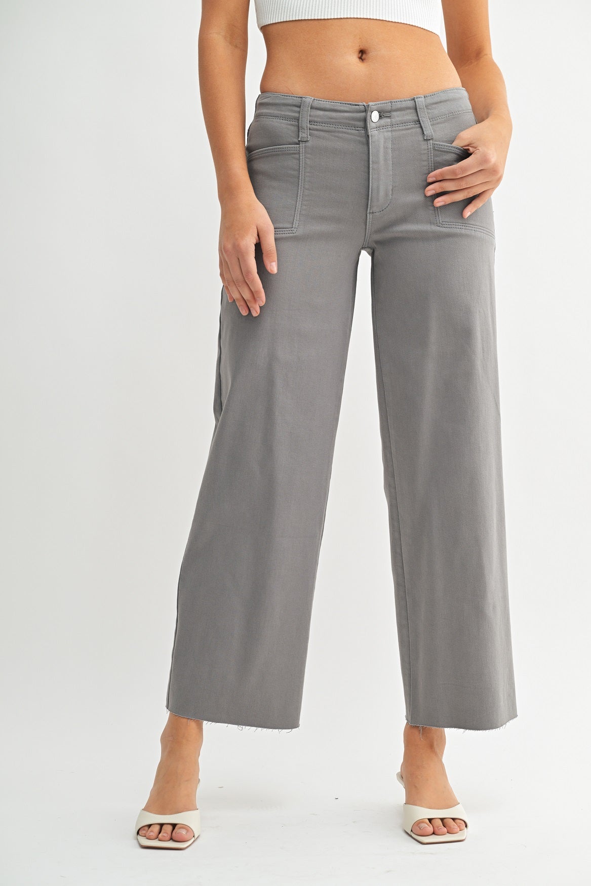 Frankie Utility Slim Wide Leg Jean