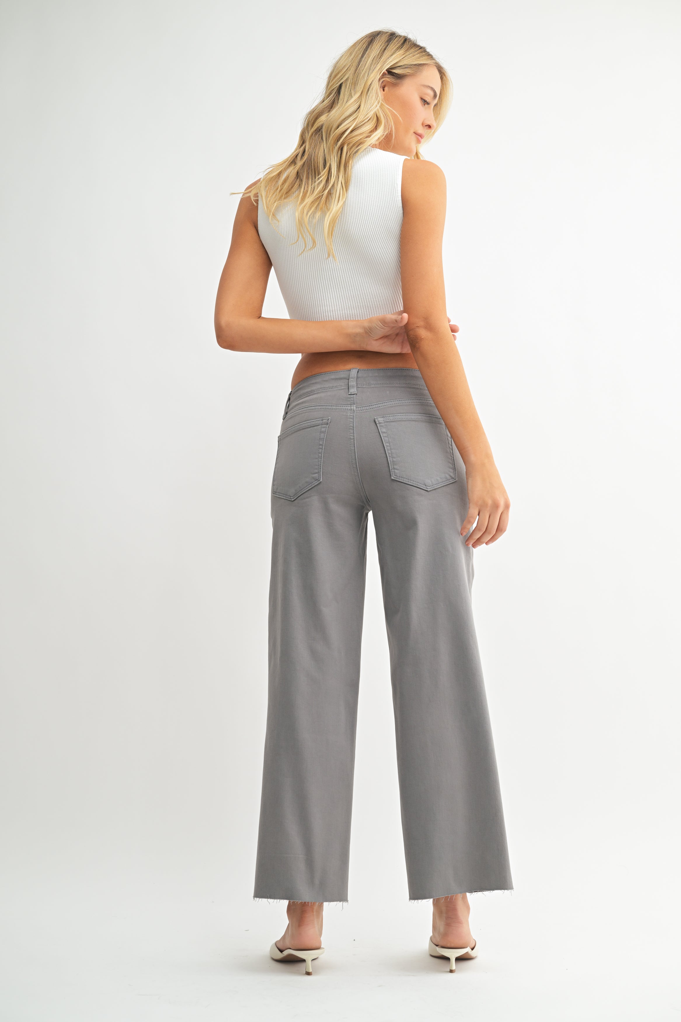 Frankie Utility Slim Wide Leg Jean | Low-Rise Denim – Just USA Jeans