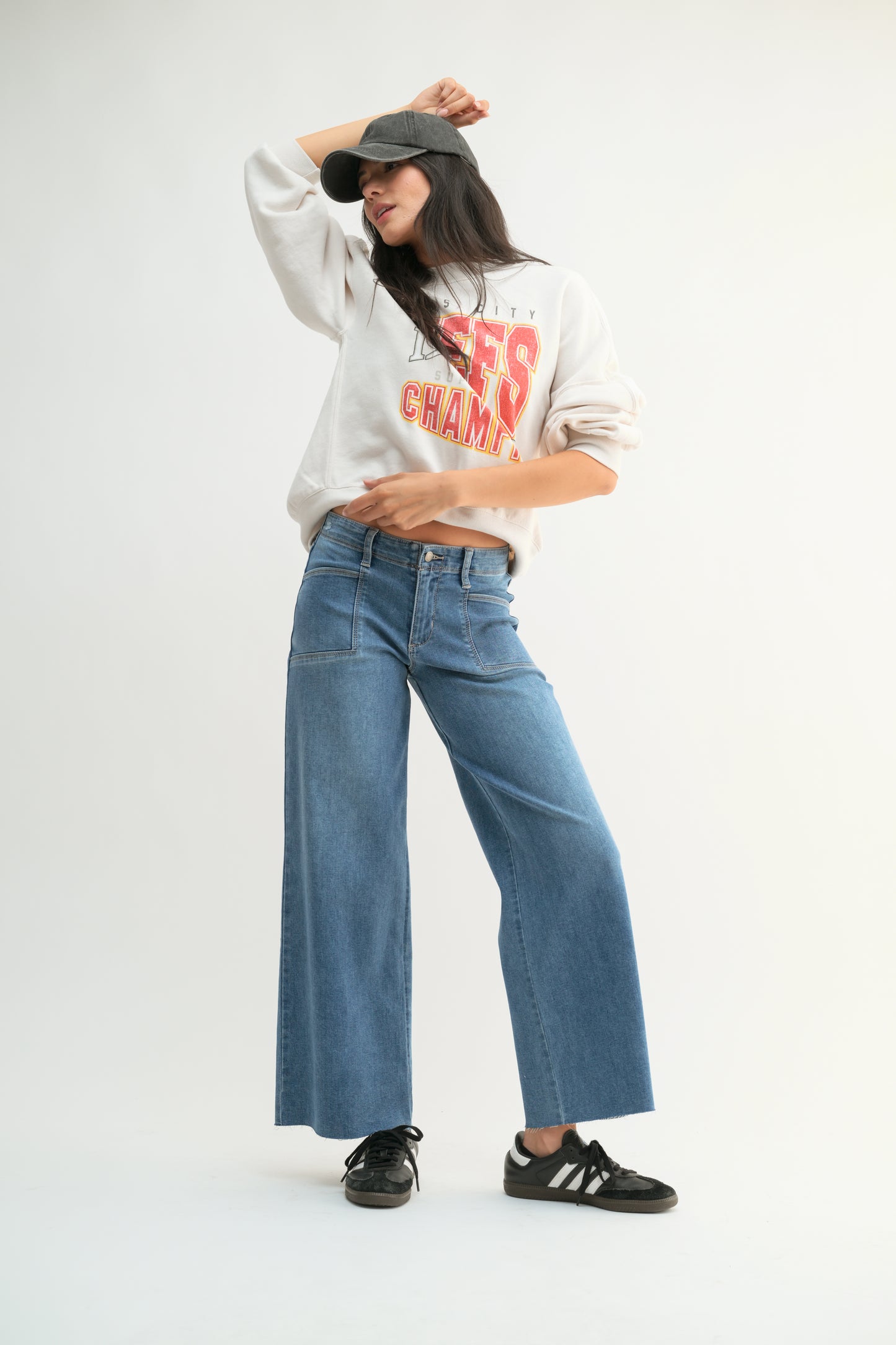 Frankie Utility Slim Wide Leg Jean