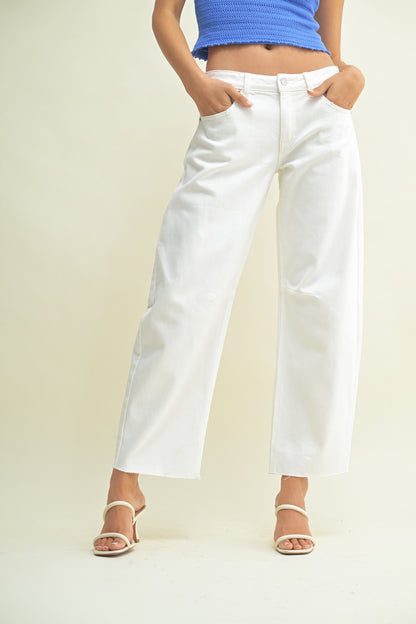 Elle Mid Rise Barrel Jean