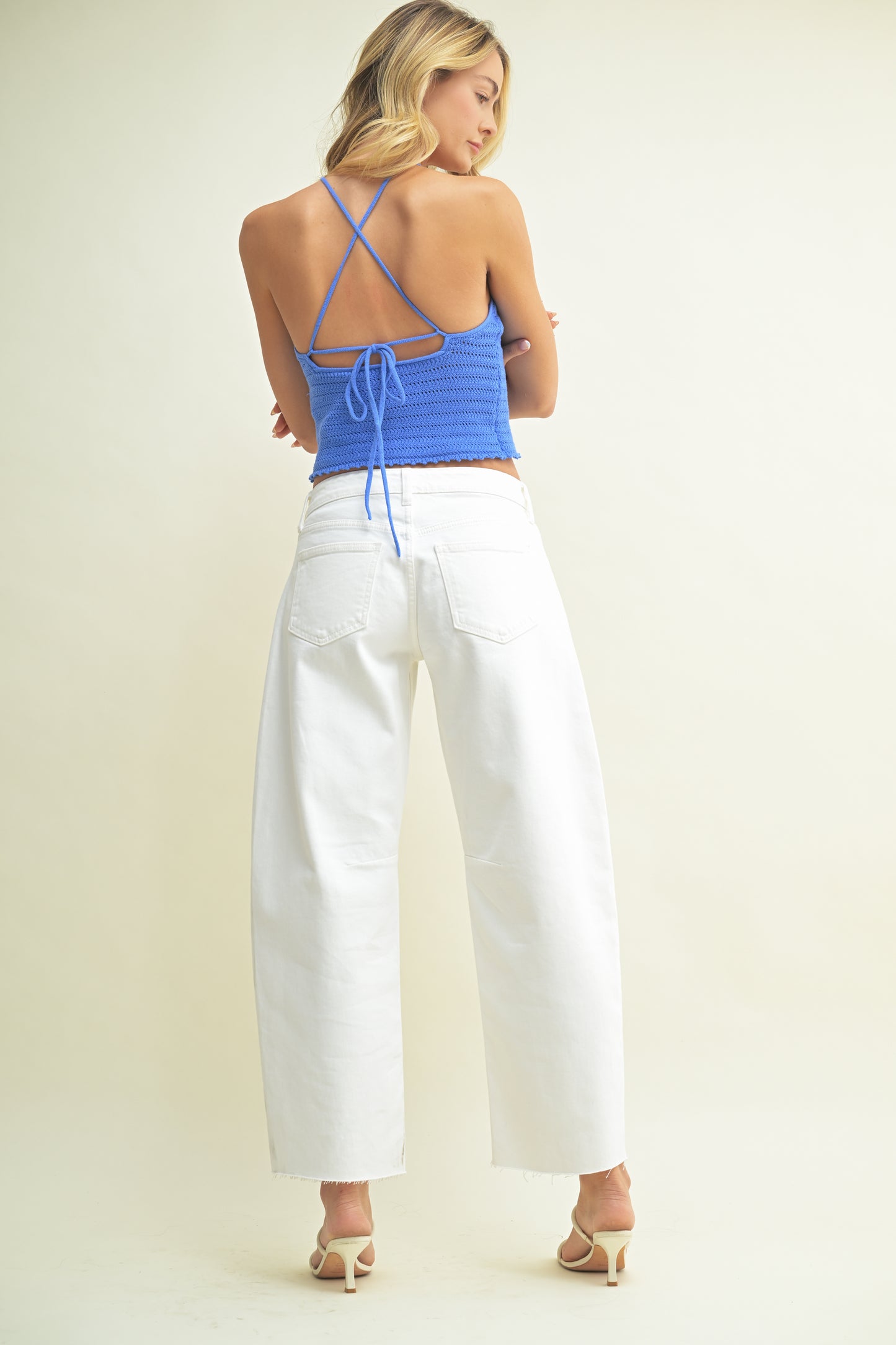 Elle Mid Rise Barrel Jean