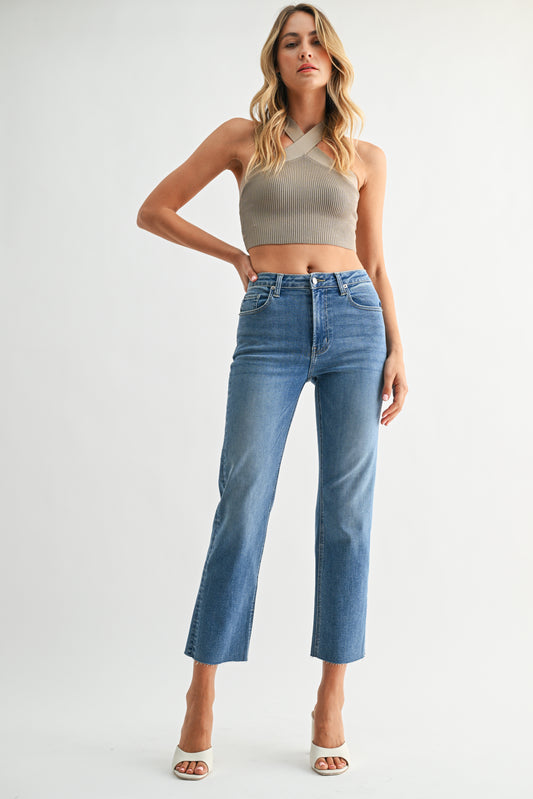 Kaia Hem Detail Straight Leg