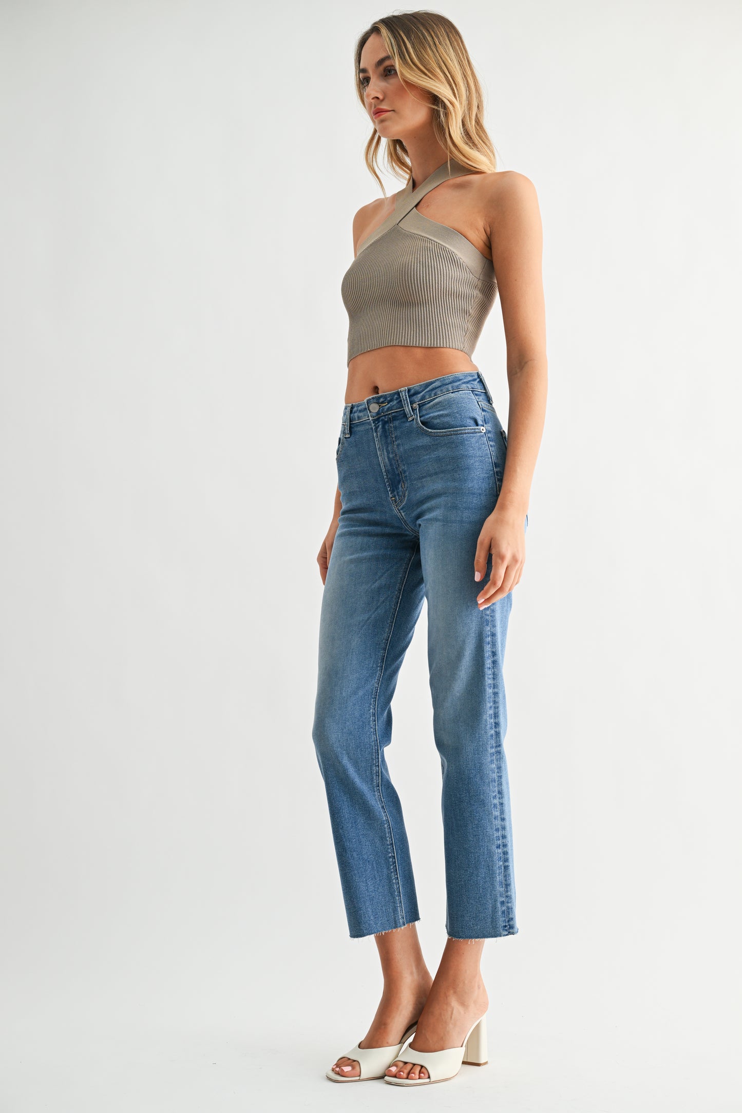 Kaia Hem Detail Straight Leg