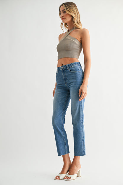 Kaia Hem Detail Straight Leg