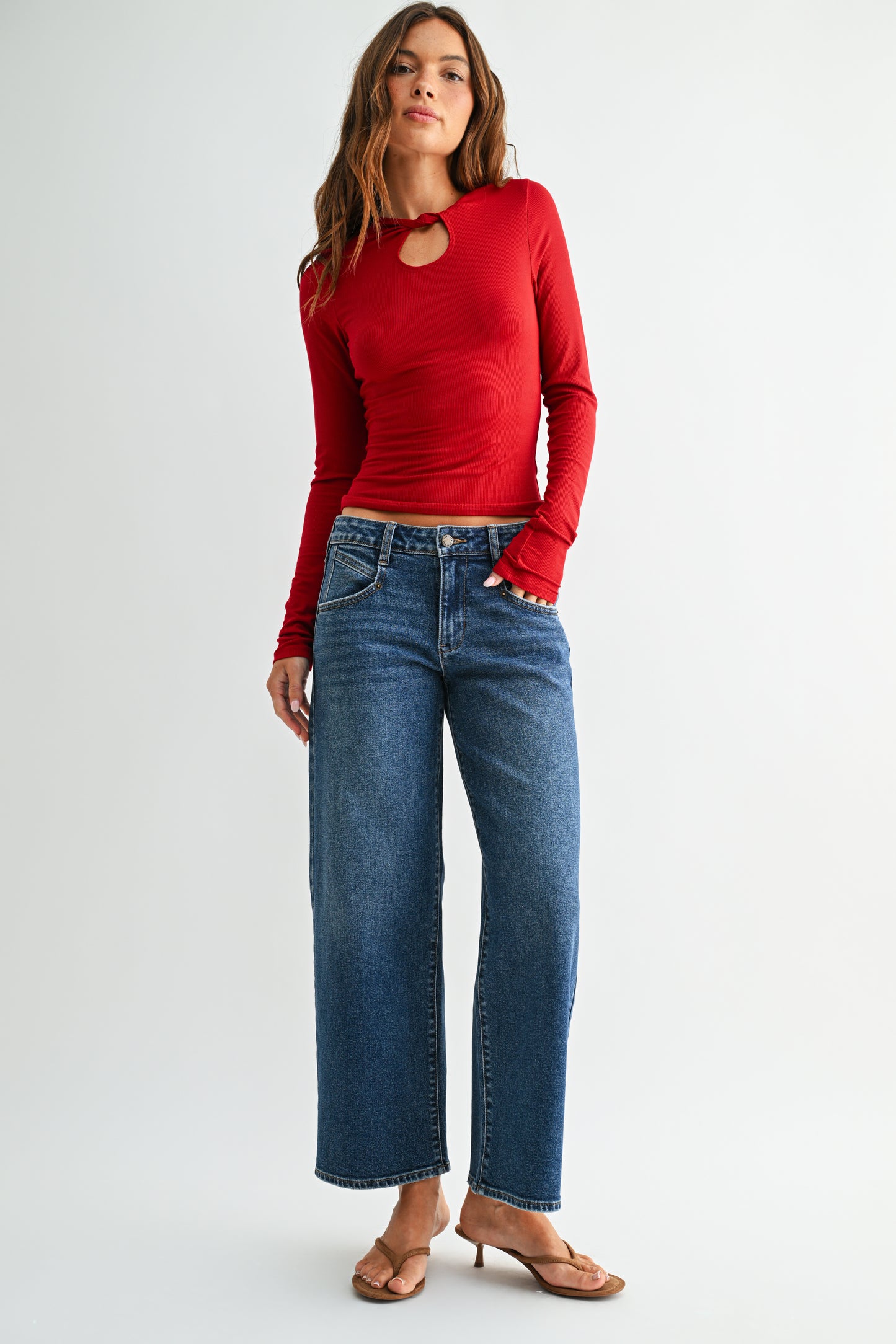 Remi Cropped Seamed Straight