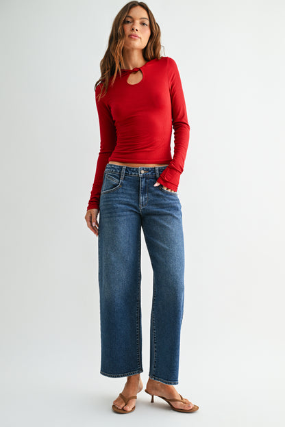 Remi Cropped Seamed Straight