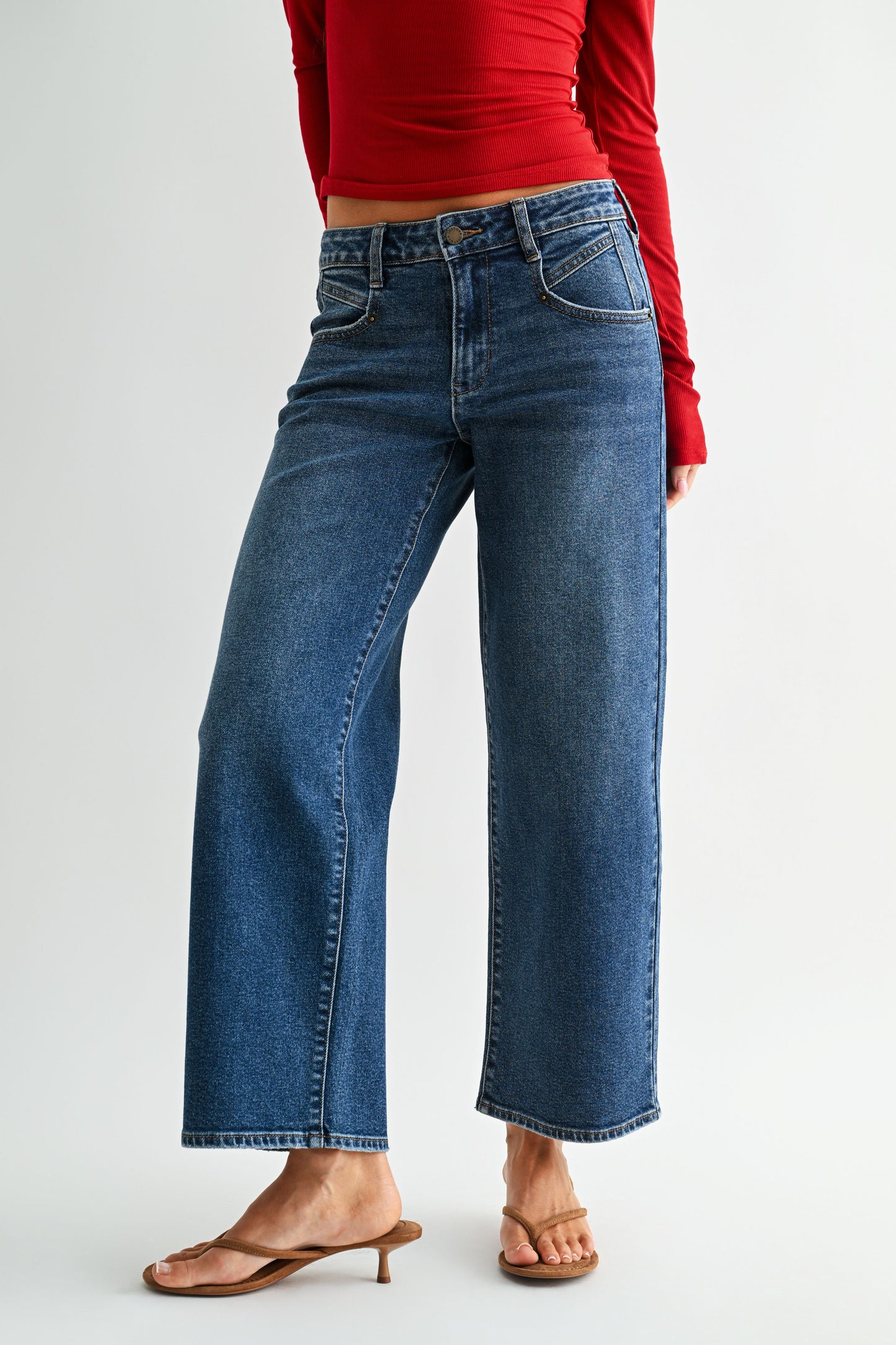 Remi Cropped Seamed Straight