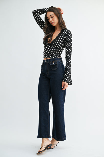 Iris Mini Flap Pocket Wide Leg