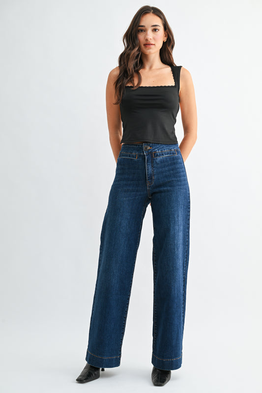 Rosalie Faux Pocket Wide Leg