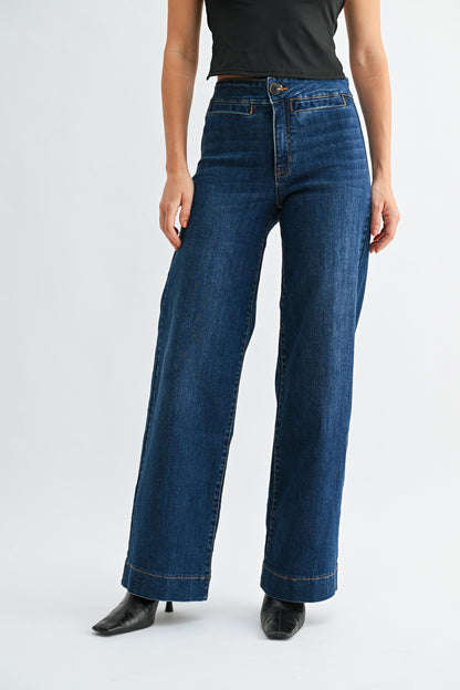 Rosalie Faux Pocket Wide Leg