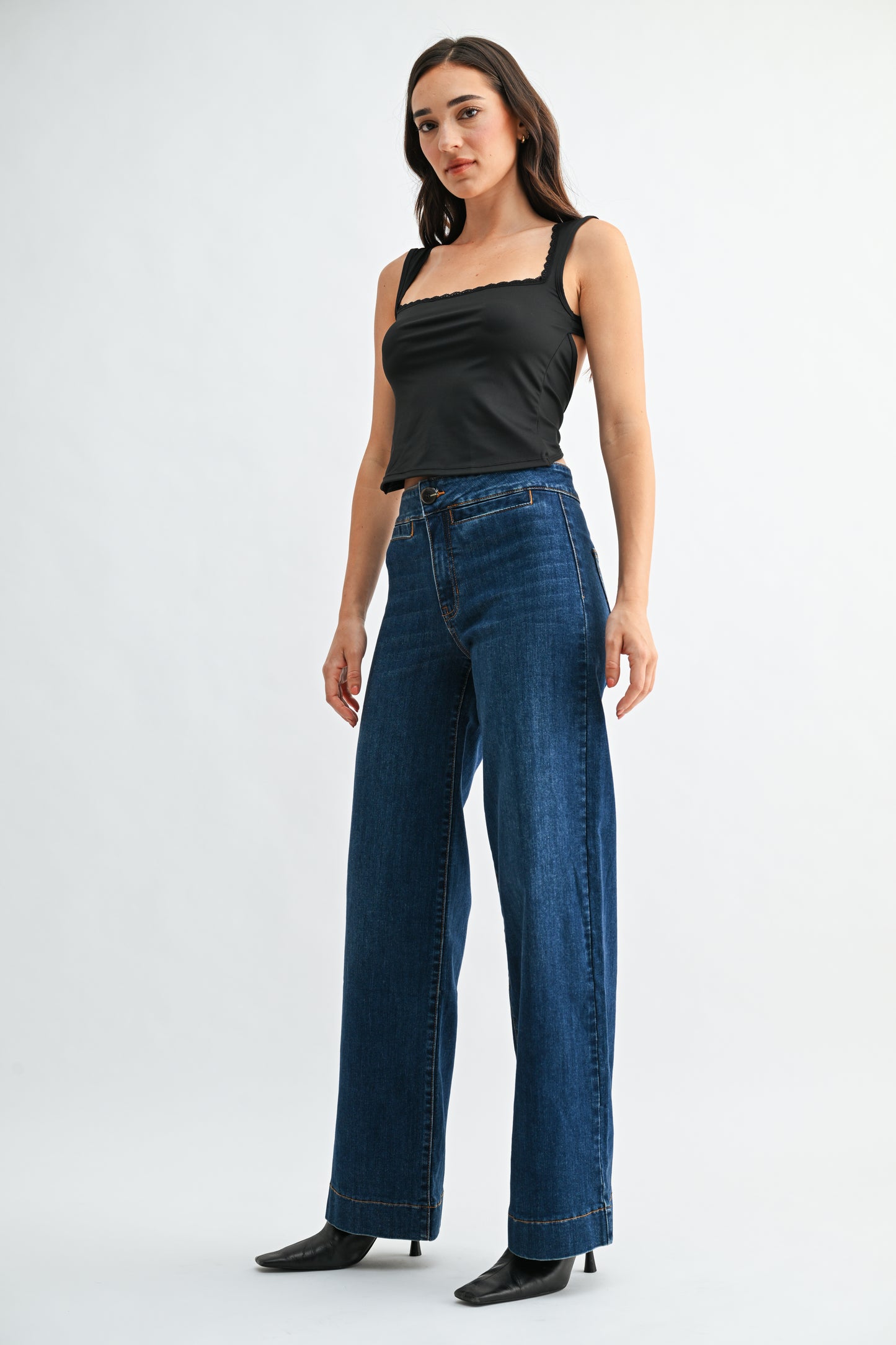 Rosalie Faux Pocket Wide Leg